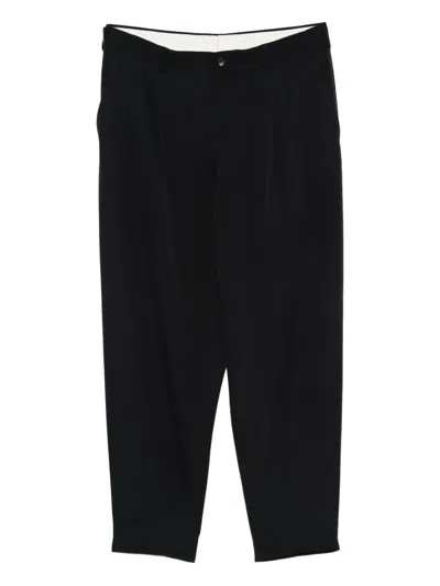 Pre-owned Comme Des Garçons 1990s Pleated Wool Trousers In Blue