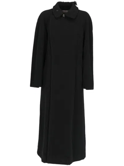 Pre-owned Comme Des Garçons 1990s Wool Coat In Black