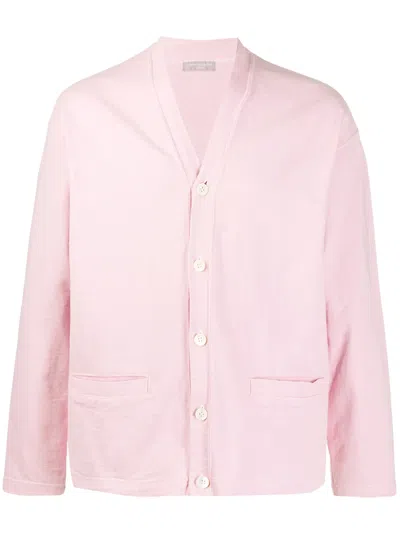 Pre-owned Comme Des Garçons 2000 V-neck Cardigan In Pink