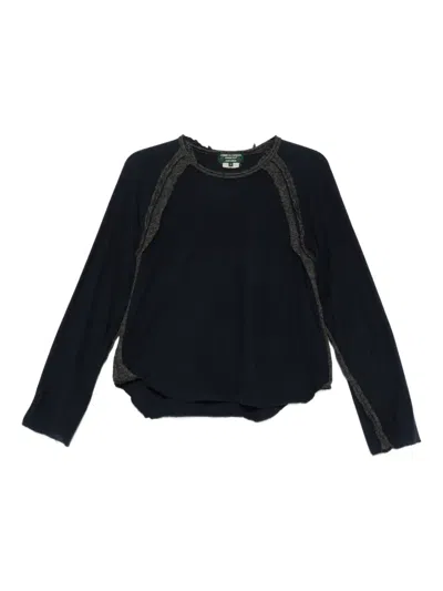 Pre-owned Comme Des Garçons 2000s Raglan-sleeve Sweatshirt In Blue