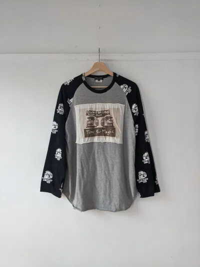 Pre-owned Comme Des Garçons 2008 'time For Magic' Logo Long Sleeve Shirt In Gray