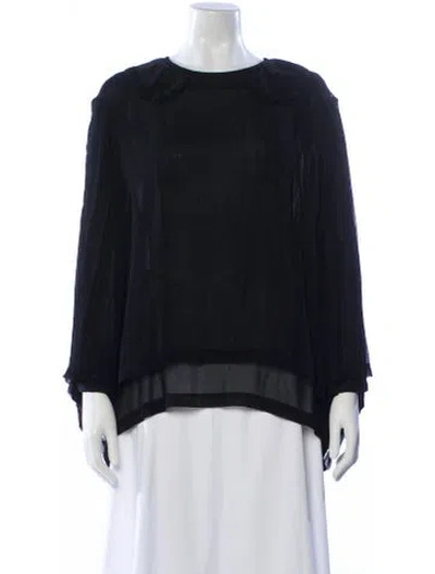 Pre-owned Comme Des Garçons 2010's Crew Neck Blouse In Black