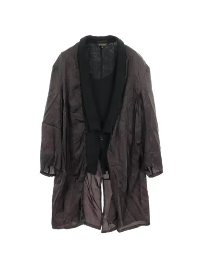 Pre-owned Comme Des Garçons 2010s Layered Button Coat In Brown