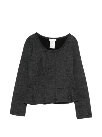 Pre-owned Comme Des Garçons 2010s Panelled Long-sleeve Top In Grey