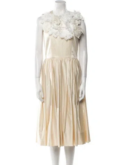 Pre-owned Comme Des Garçons 2012 Midi Length Dress In Neutral
