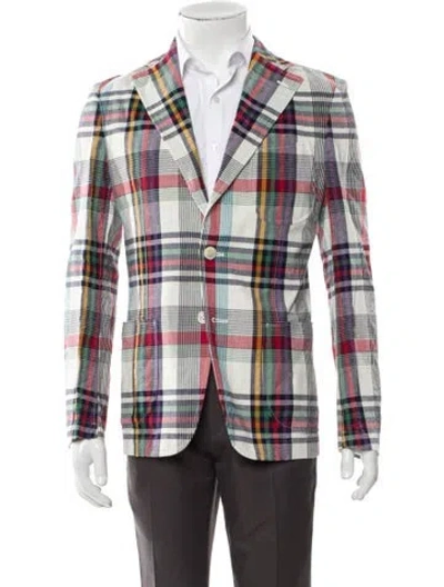 Pre-owned Comme Des Garçons 2013 Madras Blazer In Neutral