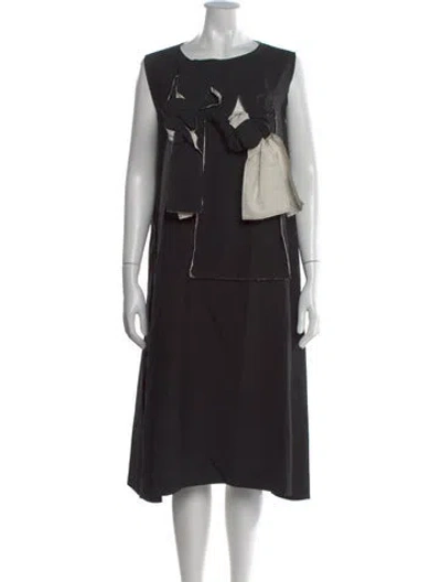 Pre-owned Comme Des Garçons 2014 Midi Length Dress In Black