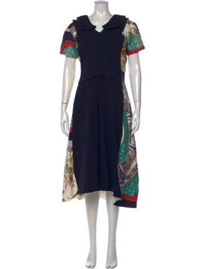 Pre-owned Comme Des Garçons 2014 Midi Length Dress In Neutral