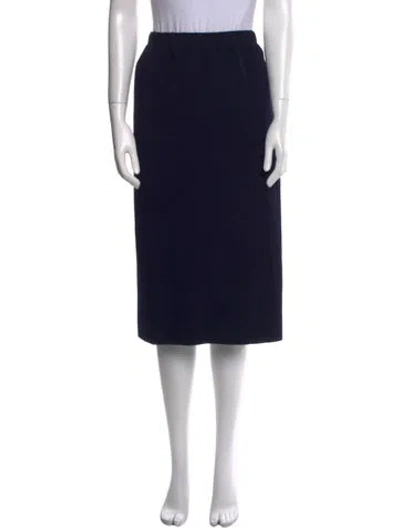 Pre-owned Comme Des Garçons 2014 Midi Length Skirt In Blue