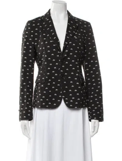 Pre-owned Comme Des Garçons 2014 Printed Blazer In Black