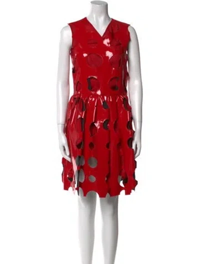 Pre-owned Comme Des Garçons 2015 Mini Dress In Red