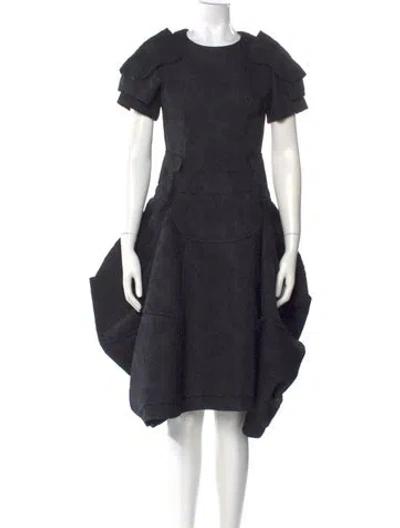 Pre-owned Comme Des Garçons 2016 Midi Length Dress In Black
