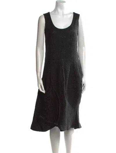 Pre-owned Comme Des Garçons 2017 Midi Length Dress In Black