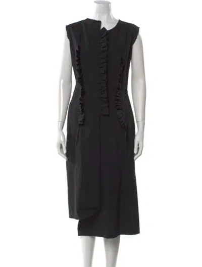 Pre-owned Comme Des Garçons 2017 Midi Length Dress In Black