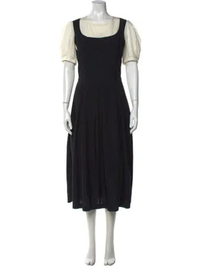 Pre-owned Comme Des Garçons 2017 Midi Length Dress In Black