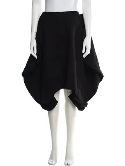 Pre-owned Comme Des Garçons 2017 Midi Length Skirt In Black