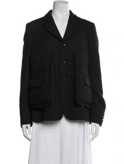 Pre-owned Comme Des Garçons 2017 Wool Blazer In Black