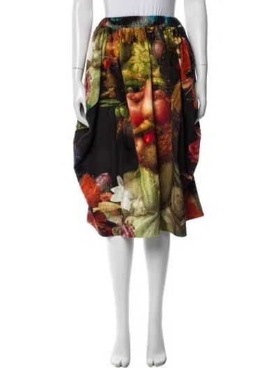 Pre-owned Comme Des Garçons 2018 Midi Length Skirt In Multi