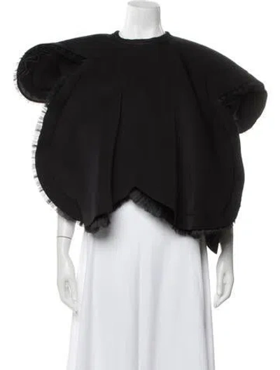 Pre-owned Comme Des Garçons 2018 Square Neckline Top In Black