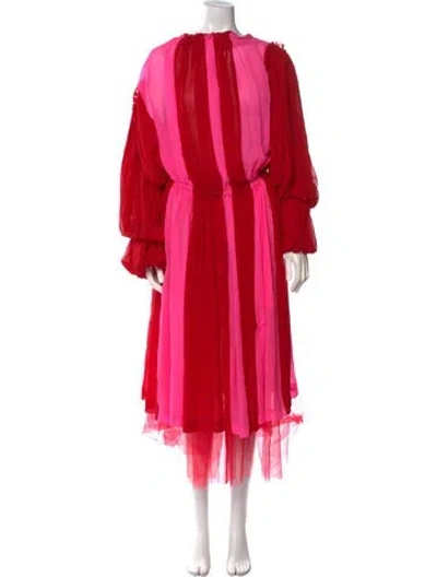 Pre-owned Comme Des Garçons 2020 Midi Length Dress In Red