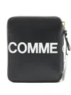Comme Des Garçons 2020s Logo Round-zip Wallet In Black