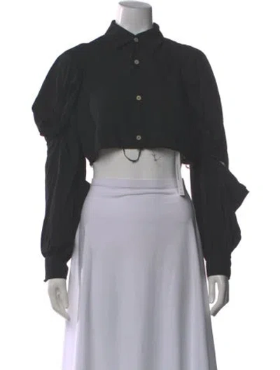Pre-owned Comme Des Garçons 2021 'dissonance' Crop Top In Black