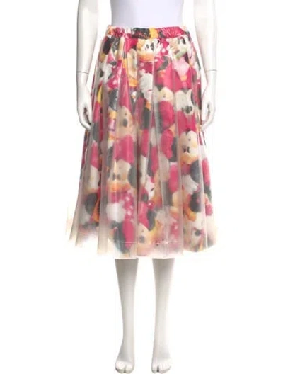 Pre-owned Comme Des Garçons 2021 Midi Length Skirt In Pink