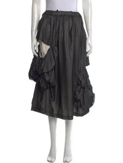 Pre-owned Comme Des Garçons 2022 Midi Length Skirt In Black