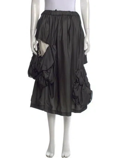 Pre-owned Comme Des Garçons 2022 Midi Length Skirt In Black