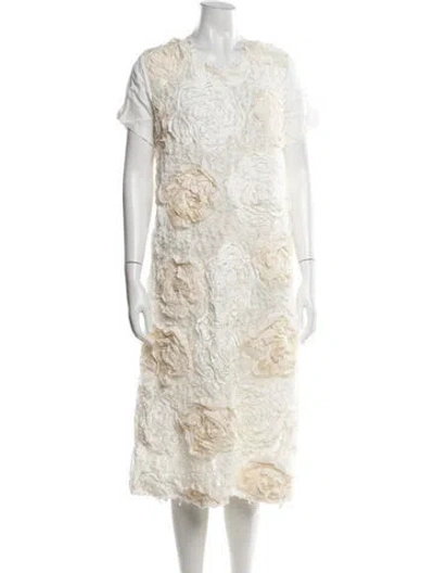 Pre-owned Comme Des Garçons 2023 Midi Length Dress In Neutral