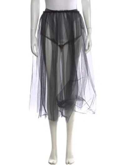 Pre-owned Comme Des Garçons 2023 Midi Length Skirt In Black
