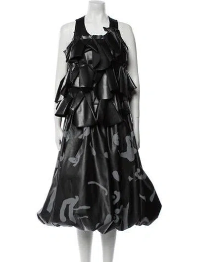 Pre-owned Comme Des Garçons 2024 'anger' Printed Knee-length Skirt Set In Black