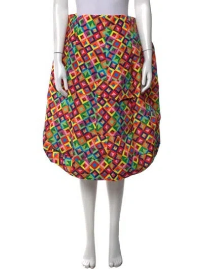 Pre-owned Comme Des Garçons 2024 Midi Length Skirt In Multicolor