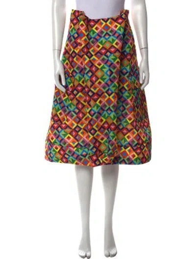 Pre-owned Comme Des Garçons 2024 Midi Length Skirt W/ Tags In Multicolor