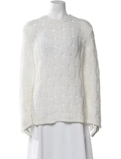 Pre-owned Comme Des Garçons 2024 Nylon Sweater In White