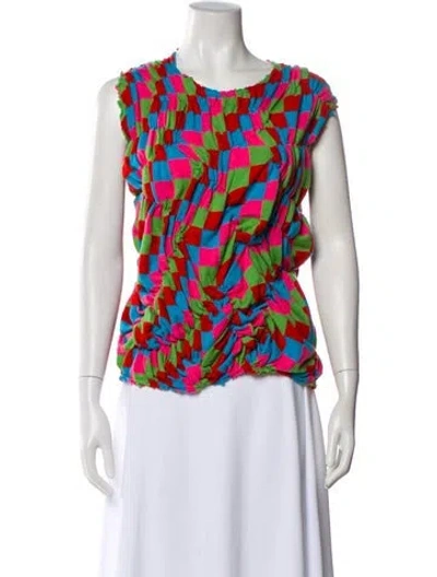 Pre-owned Comme Des Garçons 2024 Plaid Print Top In Multi