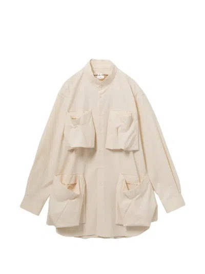 Comme Des Garçons 3d-pocket Mini Dress In Neutral