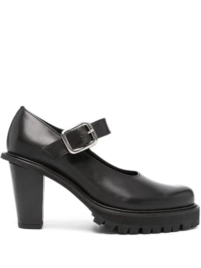 Comme Des Garçons 95mm Leather Sandals In 1 Nero