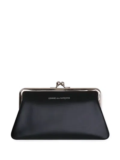 Comme Des Garçons Kiss-clasp Purse In Black