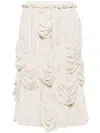 Comme Des Garçons A-line Ruched Midi Dress In Neutrals