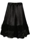 Comme Des Garçons A-line Skirt In Black