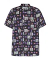 Comme Des Garçons Short-sleeved Shirt With Andy Warhol Print In Black