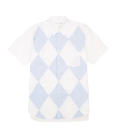 Comme Des Garçons A Short Sleeved Shirt In White