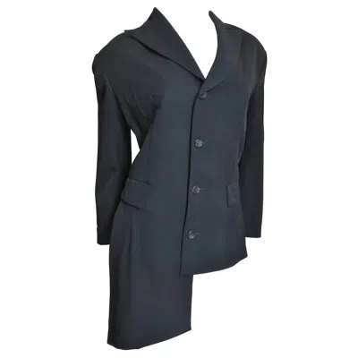 Pre-owned Comme Des Garçons Comme Des Garcons Ad 1991 Asymmetric Jacket In Black