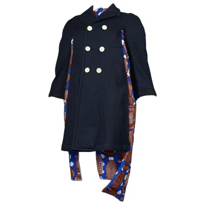 Pre-owned Comme Des Garçons Comme Des Garcons African Print Coat Ss 2008 In Black