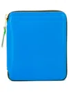 Comme Des Garçons All-around Zip Wallet In Blue
