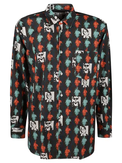 Comme Des Garçons All-over Printed Shirt In Multicolor