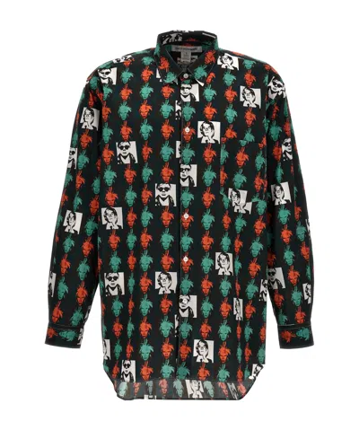 Comme Des Garçons Andy Warhol-print Cotton Shirt In Multi