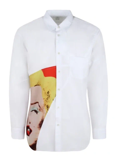 Comme Des Garçons Andy Warhol Shirt In White