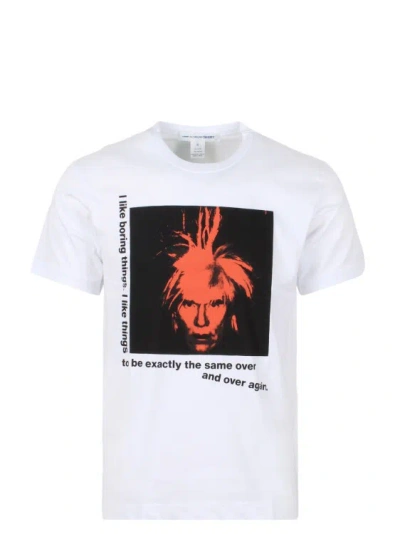 Comme Des Garçons Andy Warhol Print T-shirt In White | ModeSens